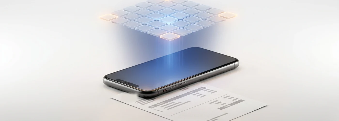 Un teléfono fotografía una factura y los datos quedan estructurados